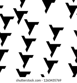 Figures ornament. Geometrical backdrop. Polygons motif.Triangular shapes background. Geometric wallpaper. Digital paper, textile print, web design, abstract. Seamless pattern. Vector.