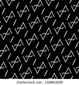 Figures ornament. Geometrical wallpaper. Modern backdrop. Geometric motif. Digital paper, textile print, web design, abstract backdrop. Seamless pattern. Vector work.