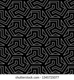 Figures ornament. Polygons background. Simple shapes wallpaper. Mosaics motif. Geometrical backdrop. Digital paper, web designing, textile print. Seamles pattern. Vector.