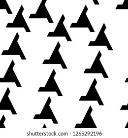 Figures ornament. Triangular shapes background. Geometric wallpaper. Geometrical backdrop. Polygons motif. Digital paper, textile print, web design, abstract. Seamless pattern. Vector.