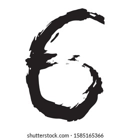 Figures painted with a brush.Isolated illustration