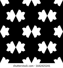 Figures pattern. Simple shapes ornament. Forms background. Tribal wallpaper. Ethnic image. Folk backdrop. Polygons motif. Digital paper, web design, textile print. Seamless vector