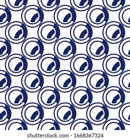 Cifras sin fisuras. Los círculos estilizados adornan. Moto geométrico. Redondea el fondo. Formas de círculo ornamentadas. Imagen étnica. Papel digital, impresión textil, diseño web, imagen abstracta. Obra vectorial.