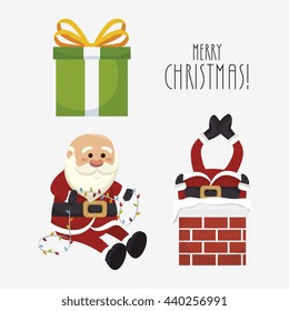 figures set santa claus isolated icon design, vector illustration  graphic 