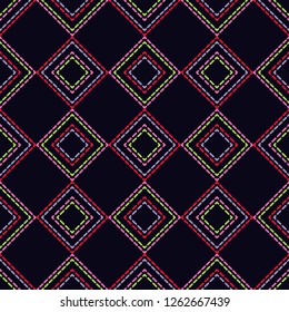 Figures of several rectangles from the dash. Trendy seamless pattern designs. Vector geometric background. Can be used for wallpaper, textile, invitation card, wrapping, web page background.