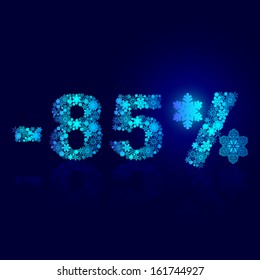 Figures from the snowflakes. Christmas sale 