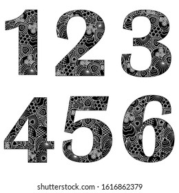 Figures in the style of a collage black and white with a white background, vector