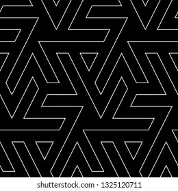 Figures, triangles pattern.Geometric wallpaper. Ethnic ornament. Tribal background. Folk backdrop. Mosaics motif. Digital paper, web design, textile print. Seamless image. Vector art work