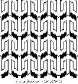 Figures wallpaper. Ethnic motif.Simple ornament. Arrows, parallelograms background.Seamless pattern. Digital paper, textile print, web design, abstract.Arrow, quadrangular shapes backdrop