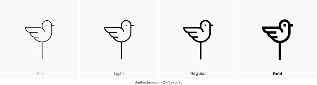 figurine icon. Thin, Light Regular And Bold style design isolated on white background