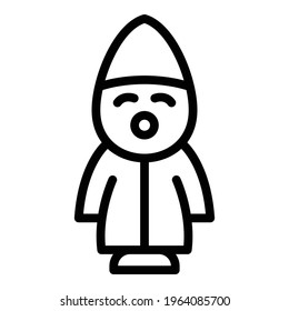 Figurine midget icon. Outline Figurine midget vector icon for web design isolated on white background