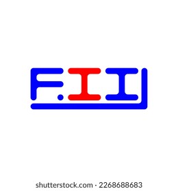 Logo de la carta FII diseño creativo con gráfico vectorial, logotipo FII simple y moderno.