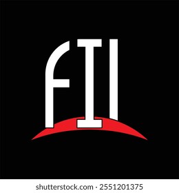 FII letter logo design with white background in illustrator, vector logo modern alphabet font