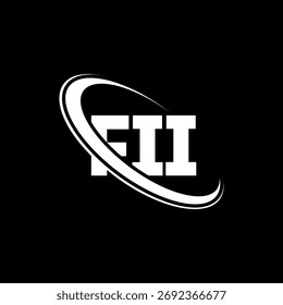 FII logo. FII letter. FII letter logo design. Initials FII logo linked with circle and uppercase monogram logo. FII-typography for technology, business and real estate brand.
