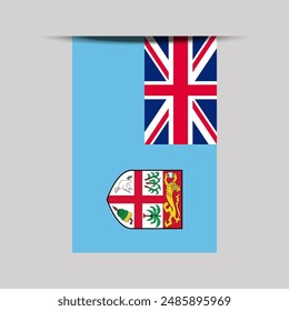 Fiji Banner Flag Vector Illustration