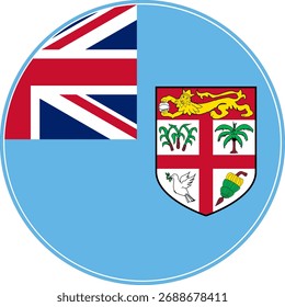 Fiji Circle Flag, Fiji Flag Icon