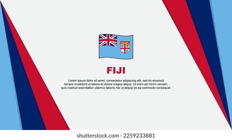 Fiji Flag Abstract Background Design Template. Fiji Independence Day Banner Cartoon Vector Illustration. Fiji Flag