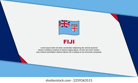 Fiji Flag Abstract Background Design Template. Fiji Independence Day Banner Cartoon Vector Illustration. Fiji Independence Day