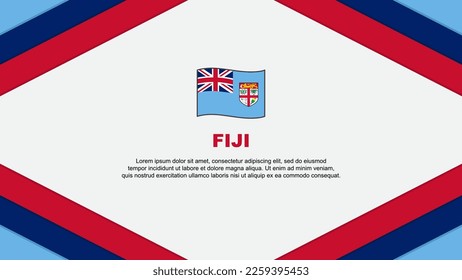 Fiji Flag Abstract Background Design Template. Fiji Independence Day Banner Cartoon Vector Illustration. Fiji Template