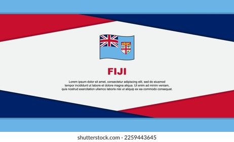 Fiji Flag Abstract Background Design Template. Fiji Independence Day Banner Cartoon Vector Illustration. Fiji Vector