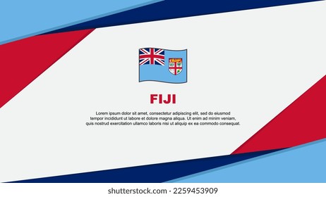 Fiji Flag Abstract Background Design Template. Fiji Independence Day Banner Cartoon Vector Illustration. Fiji
