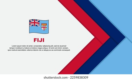 Fiji Flag Abstract Background Design Template. Fiji Independence Day Banner Cartoon Vector Illustration. Fiji Cartoon