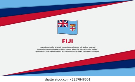 Fiji Flag Abstract Background Design Template. Fiji Independence Day Banner Cartoon Vector Illustration. Fiji Design