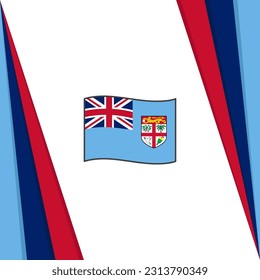 Fiji Flag Abstract Background Design Template. Fiji Independence Day Banner Social Media Post. Fiji Flag