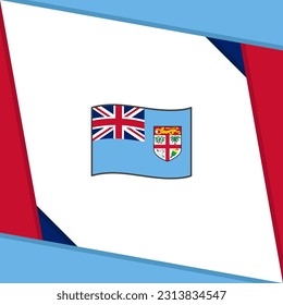 Fiji Flag Abstract Background Design Template. Fiji Independence Day Banner Social Media Post. Fiji Independence Day