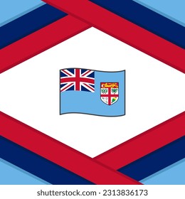 Fiji Flag Abstract Background Design Template. Fiji Independence Day Banner Social Media Post. Fiji Template