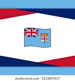 Fiji Flag Abstract Background Design Template. Fiji Independence Day Banner Social Media Post. Fiji Vector