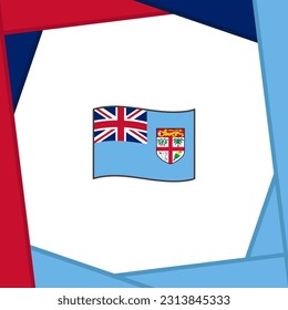 Fiji Flag Abstract Background Design Template. Fiji Independence Day Banner Social Media Post. Fiji Banner