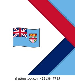 Fiji Flag Abstract Background Design Template. Fiji Independence Day Banner Social Media Post. Fiji Cartoon