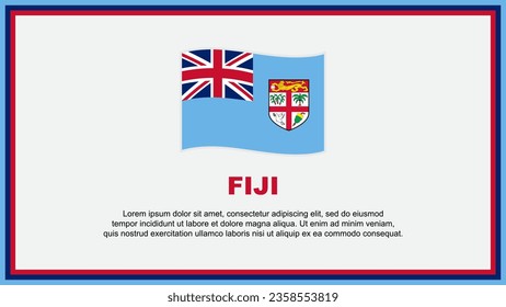 Fiji Flag Abstract Background Design Template. Fiji Independence Day Banner Social Media Vector Illustration. Fiji Banner