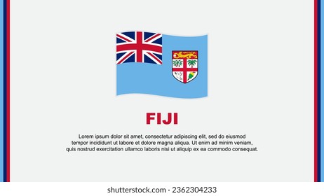 Fiji Flag Abstract Background Design Template. Fiji Independence Day Banner Social Media Vector Illustration. Fiji Cartoon