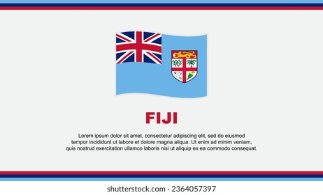 Fiji Flag Abstract Background Design Template. Fiji Independence Day Banner Social Media Vector Illustration. Fiji Design