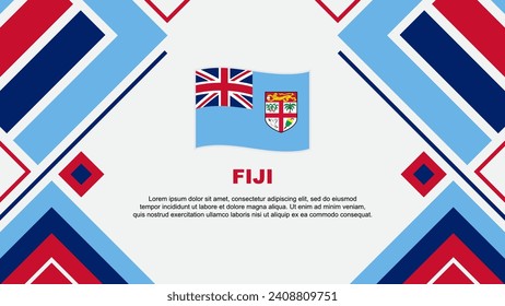 Fiji Flag Abstract Background Design Template. Fiji Independence Day Banner Wallpaper Vector Illustration. Fiji Flag