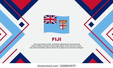 Fiji Flag Abstract Background Design Template. Fiji Independence Day Banner Wallpaper Vector Illustration. Fiji Illustration