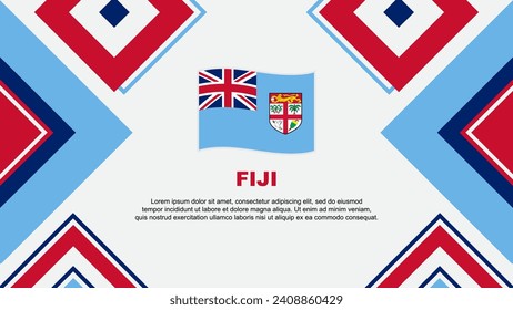 Fiji Flag Abstract Background Design Template. Fiji Independence Day Banner Wallpaper Vector Illustration. Fiji Independence Day