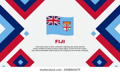 Fiji Flag Abstract Background Design Template. Fiji Independence Day Banner Wallpaper Vector Illustration. Fiji Template