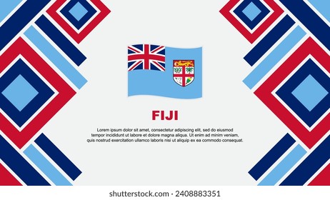 Fiji Flag Abstract Background Design Template. Fiji Independence Day Banner Wallpaper Vector Illustration. Fiji