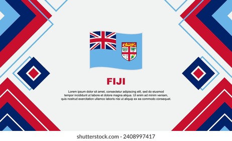 Fiji Flag Abstract Background Design Template. Fiji Independence Day Banner Wallpaper Vector Illustration. Fiji Background