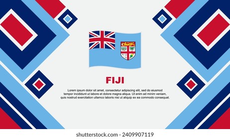 Fiji Flag Abstract Background Design Template. Fiji Independence Day Banner Wallpaper Vector Illustration. Fiji Cartoon