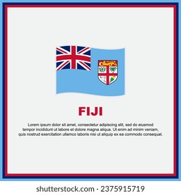 Fiji Flag Background Design Template. Fiji Independence Day Banner Social Media Post. Fiji Banner