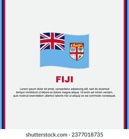 Fiji Flag Background Design Template. Fiji Independence Day Banner Social Media Post. Fiji Cartoon