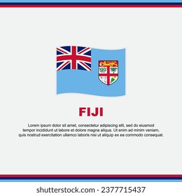 Fiji Flag Background Design Template. Fiji Independence Day Banner Social Media Post. Fiji Design