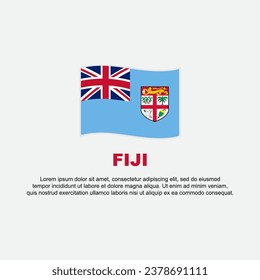 Fiji Flag Background Design Template. Fiji Independence Day Banner Social Media Post. Fiji Background