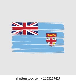 Fiji Flag Brush. National Flag