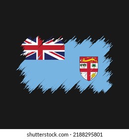 Pincel de la bandera de Fiji. Bandera nacional
