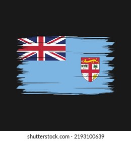 Fiji Flag Brush. National Flag